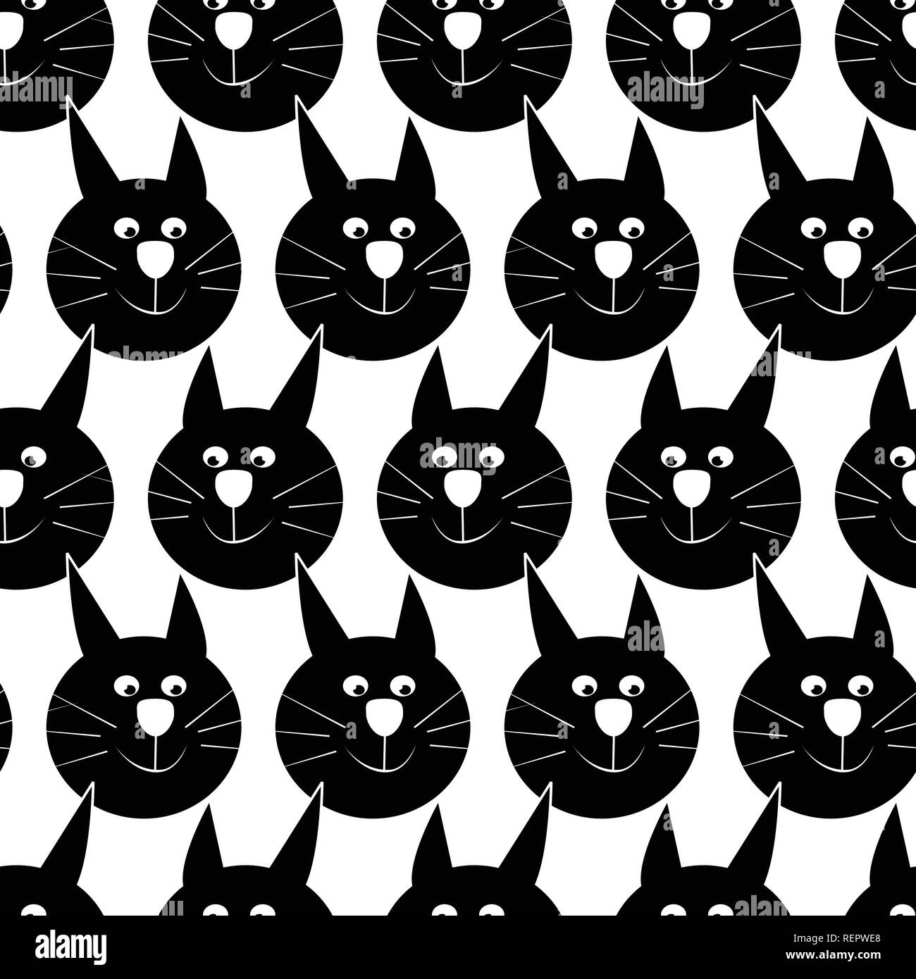seamless pattern with cat . vector Stock Vector Image & Art - Alamy