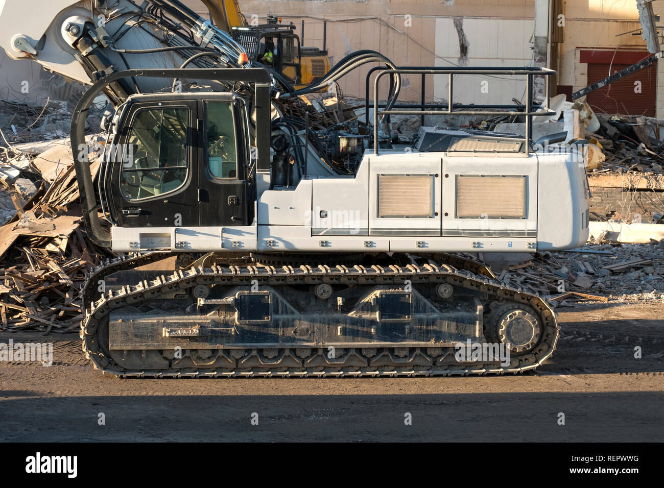 Heavy duty demolition machine Stock Photo Alamy