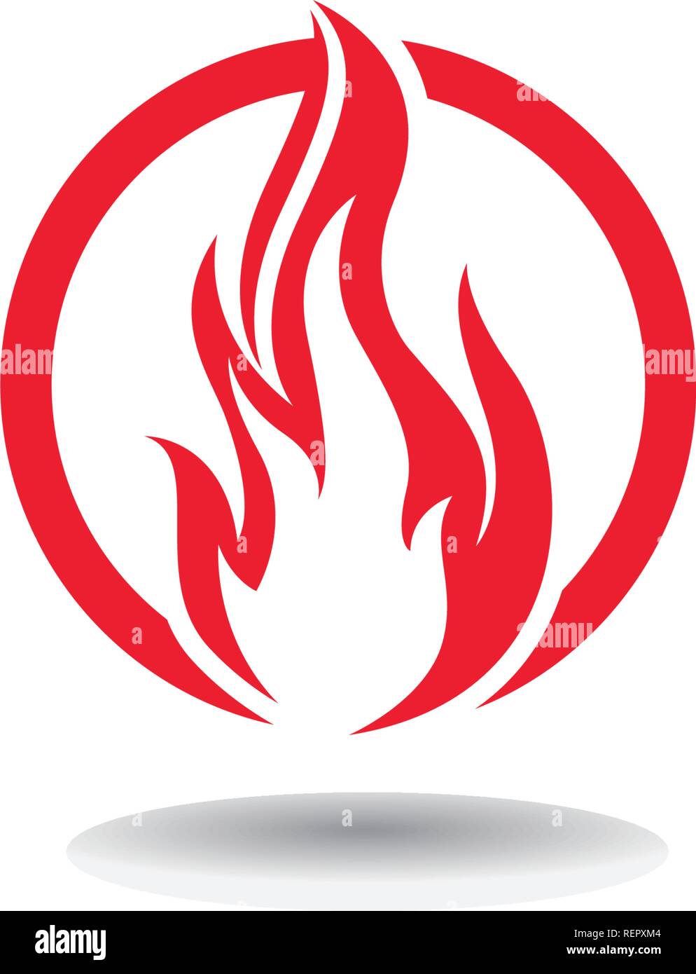 Fire flame logo and symbol vector Stock Vector