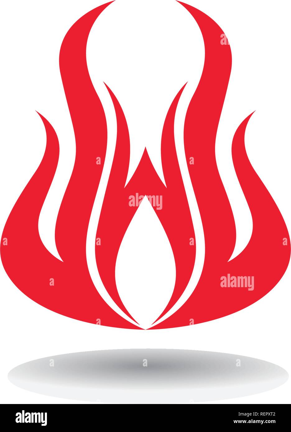 Fire Logo Template vector icon Oil, gas and energy logo concept Stock Vector