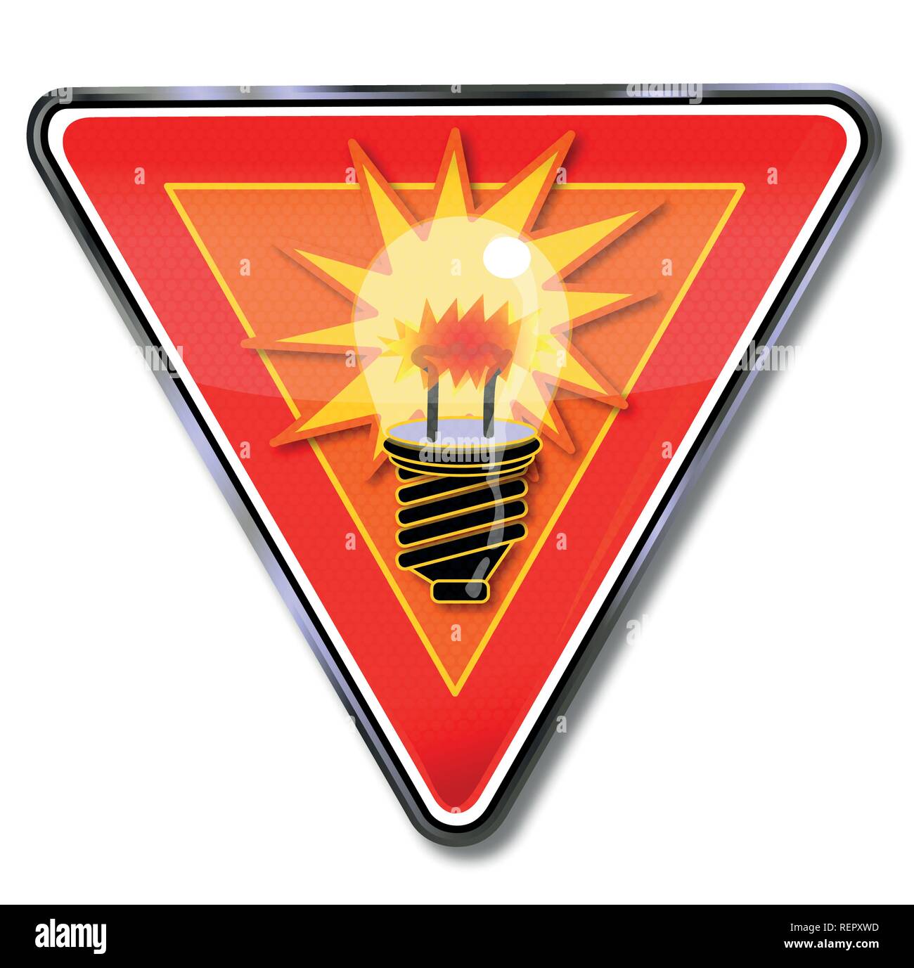 Sign idea, light bulb and creativity Stock Vector