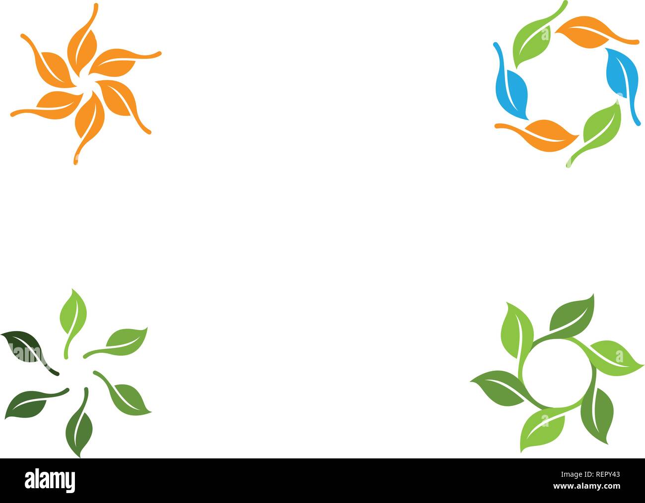 leaf green nature logo and symbol template Vector Stock Vector Image ...