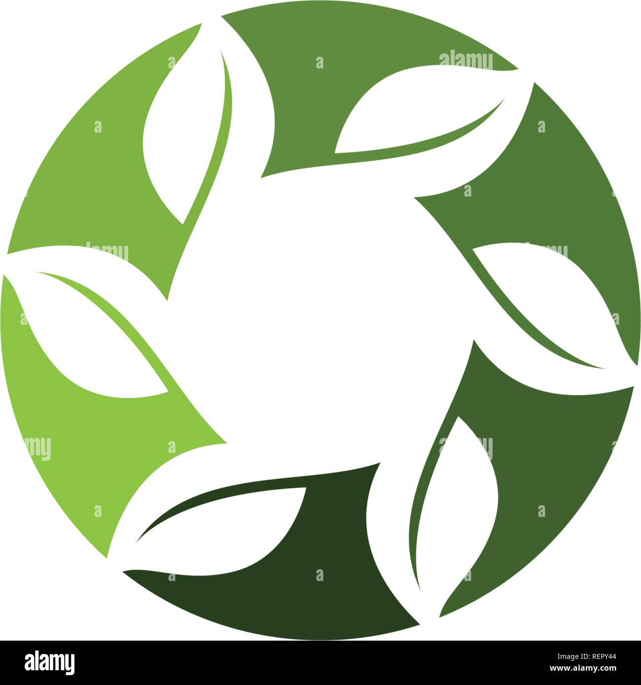 leaf green nature logo and symbol template Vector Stock Vector Image ...