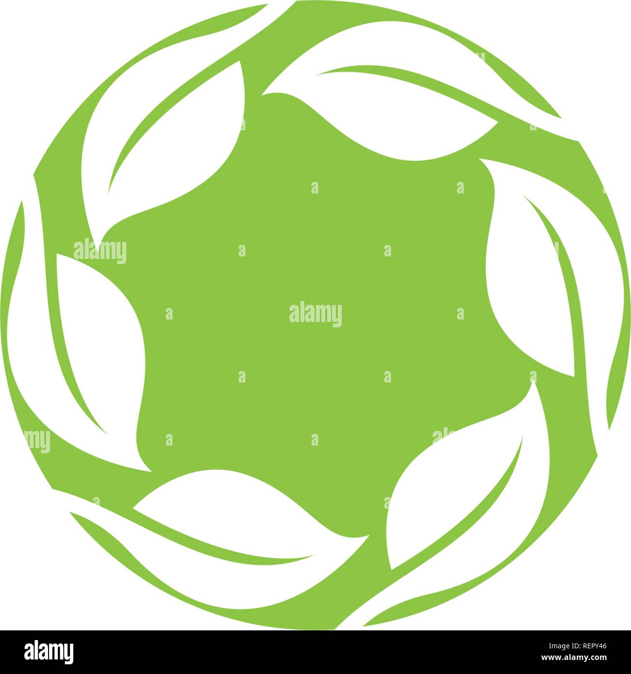 leaf green nature logo and symbol template Vector Stock Vector Image ...