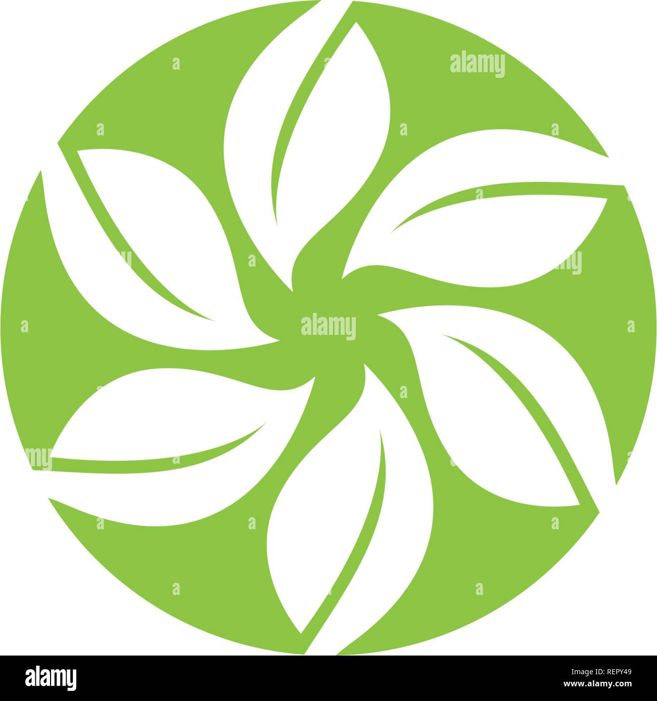 leaf green nature logo and symbol template Vector Stock Vector Image ...