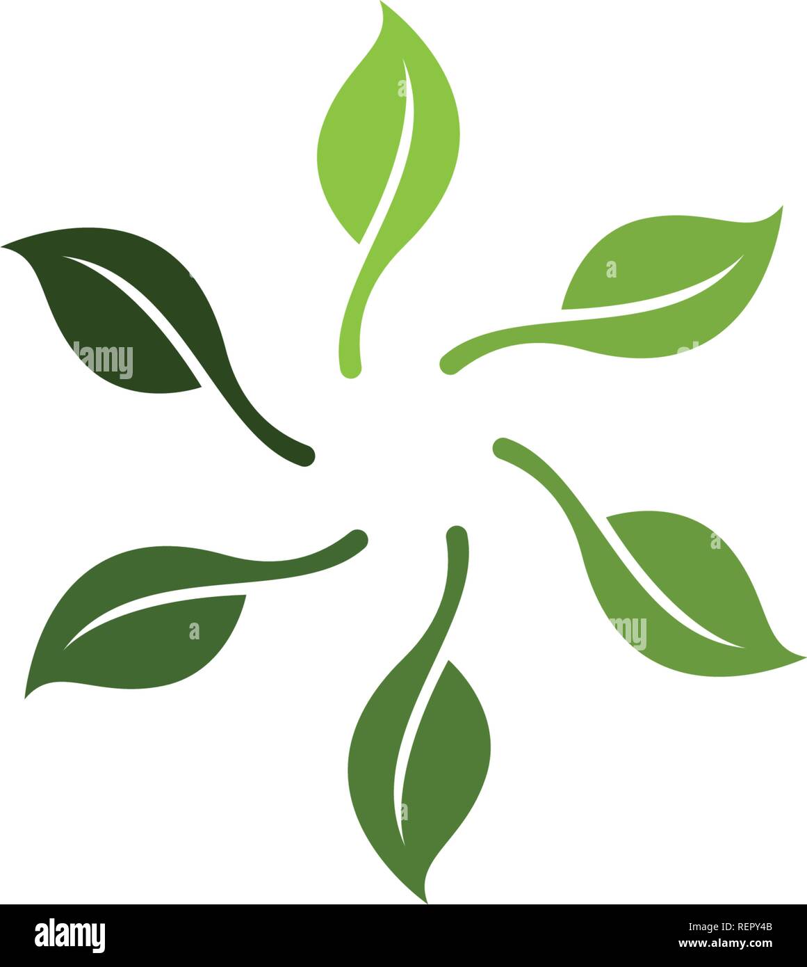 leaf green nature logo and symbol template Vector Stock Vector Image ...