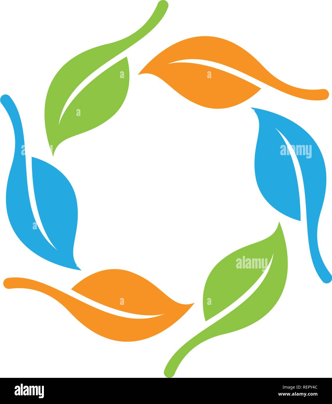leaf green nature logo and symbol template Vector Stock Vector Image ...