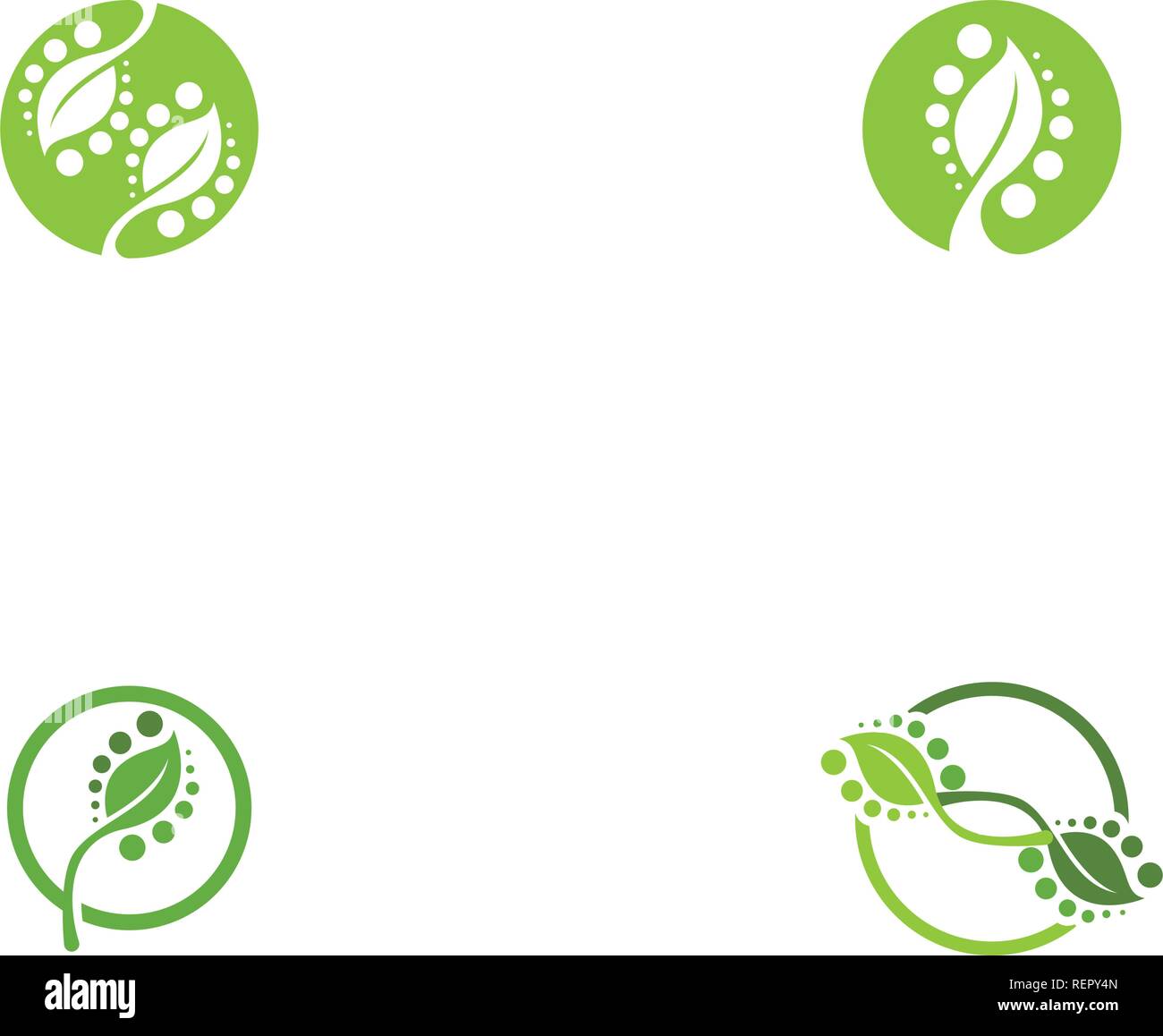leaf green nature logo and symbol template Vector Stock Vector Image ...