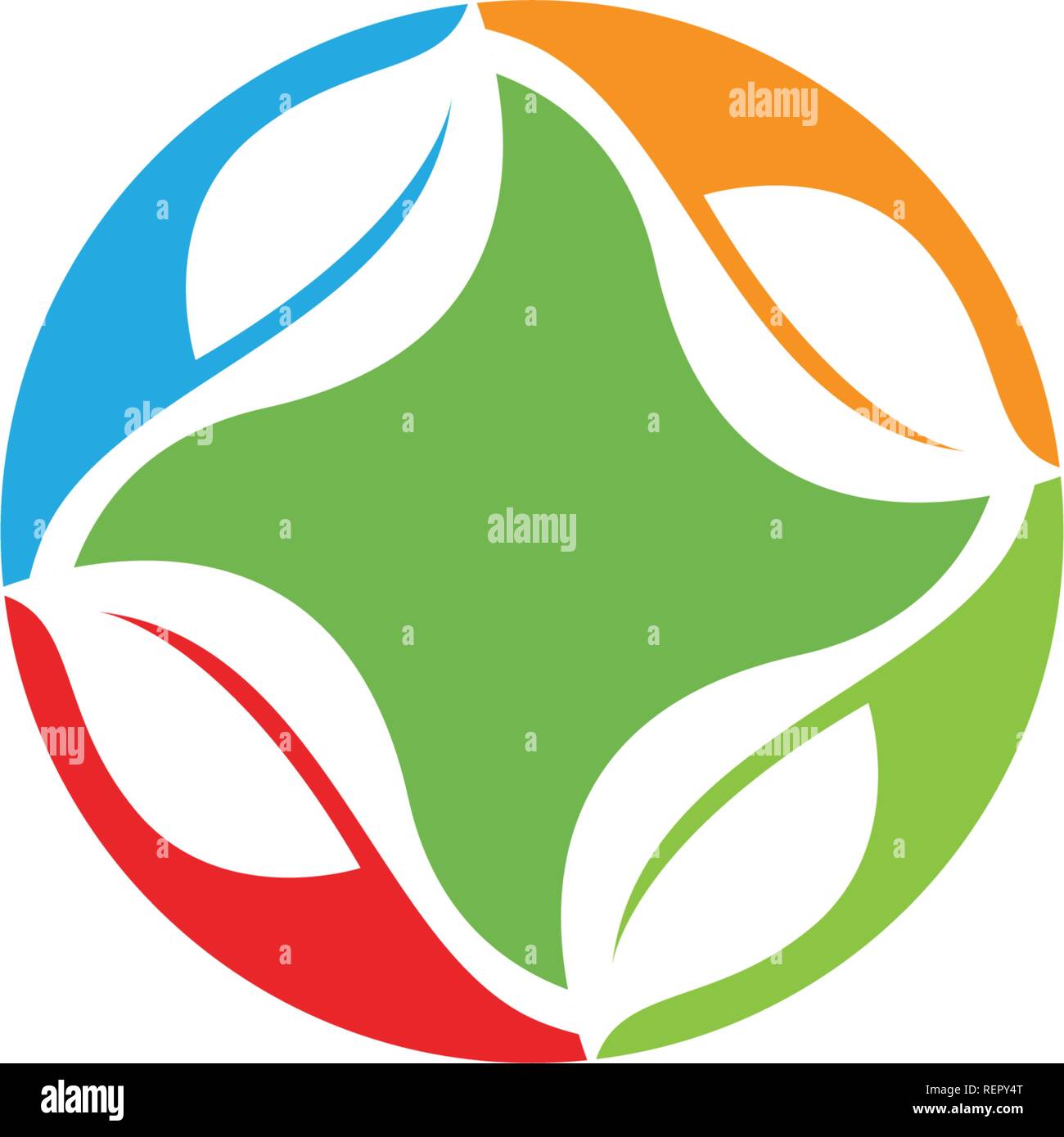 leaf green nature logo and symbol template Vector Stock Vector Image ...