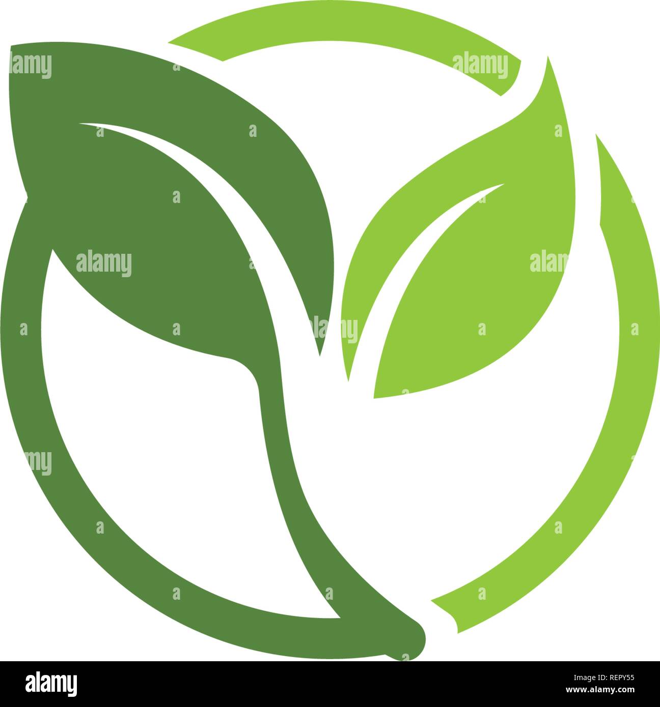 leaf green nature logo and symbol template Vector Stock Vector Image ...