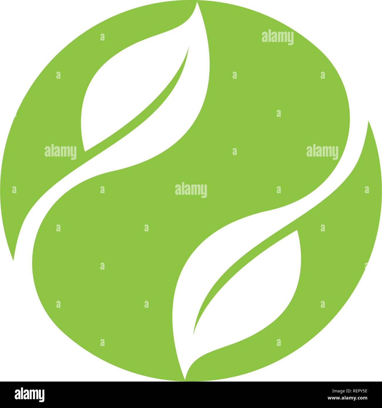 leaf green nature logo and symbol template Vector Stock Vector Image ...