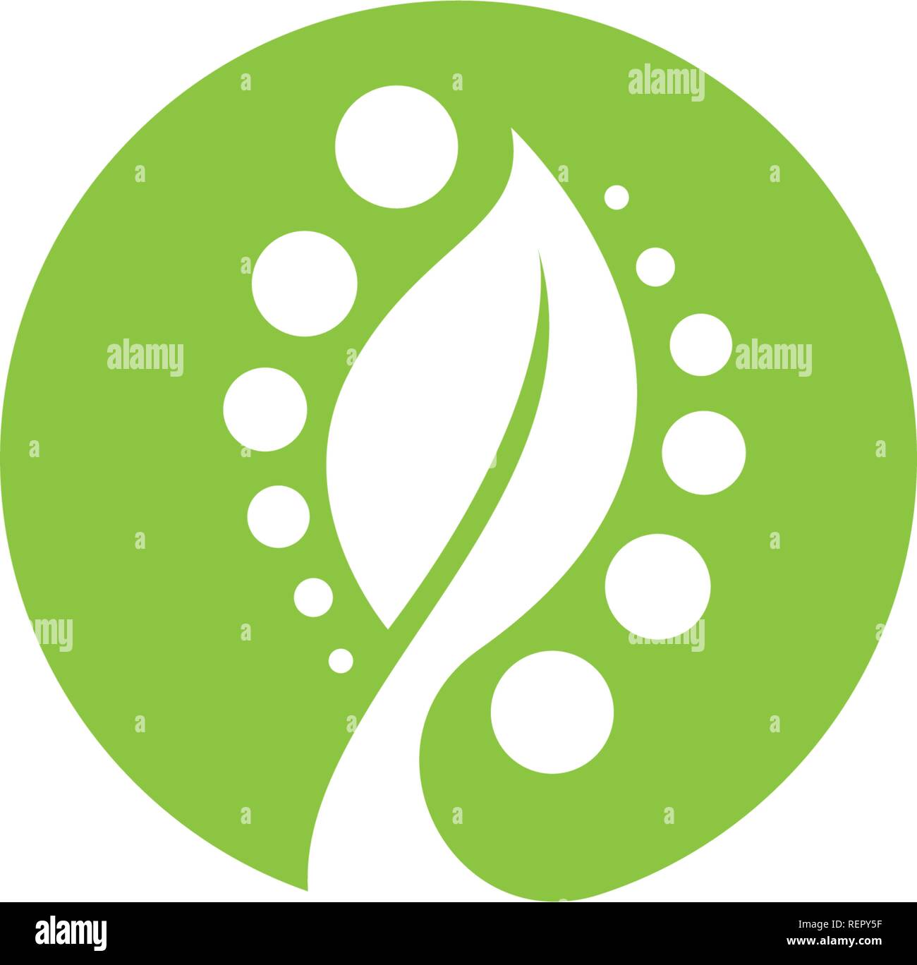 leaf green nature logo and symbol template Vector Stock Vector Image ...