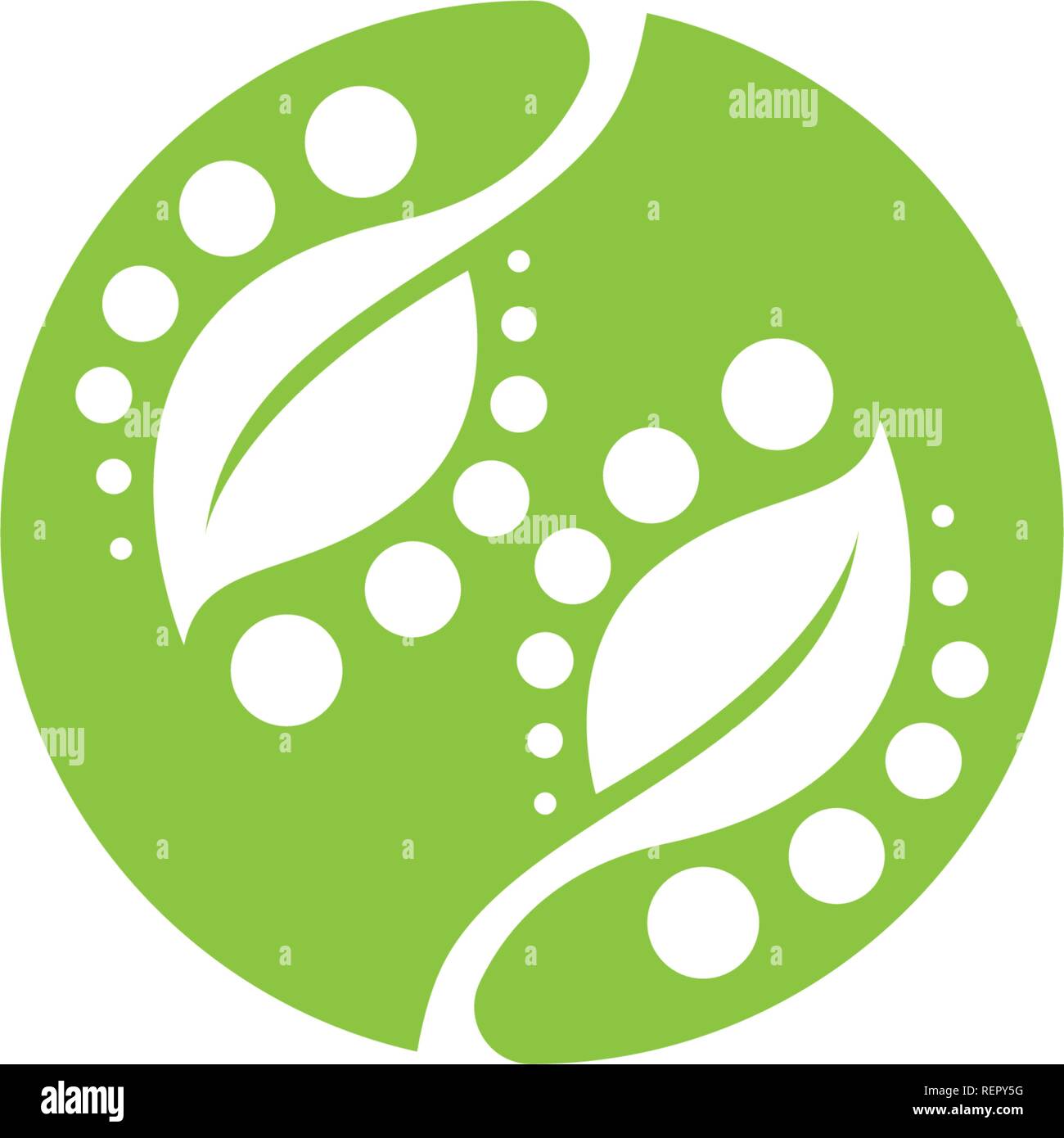 leaf green nature logo and symbol template Vector Stock Vector Image ...