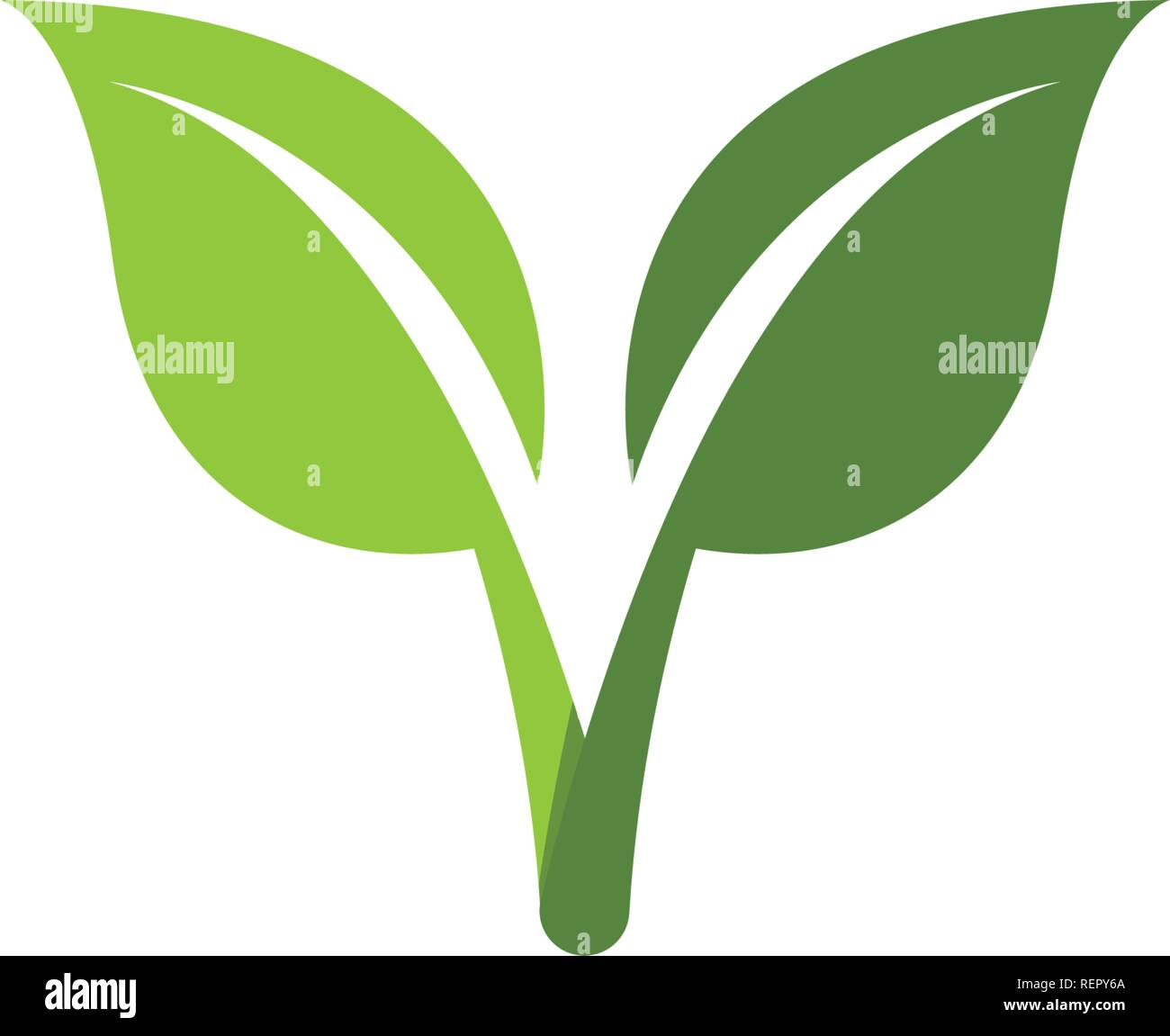 leaf green nature logo and symbol template Vector Stock Vector Image ...
