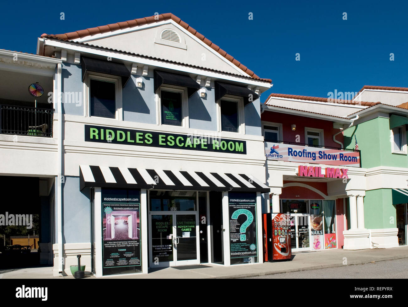 Riddles Escape Room Myrtle Beach Sc Usa Stock Photo