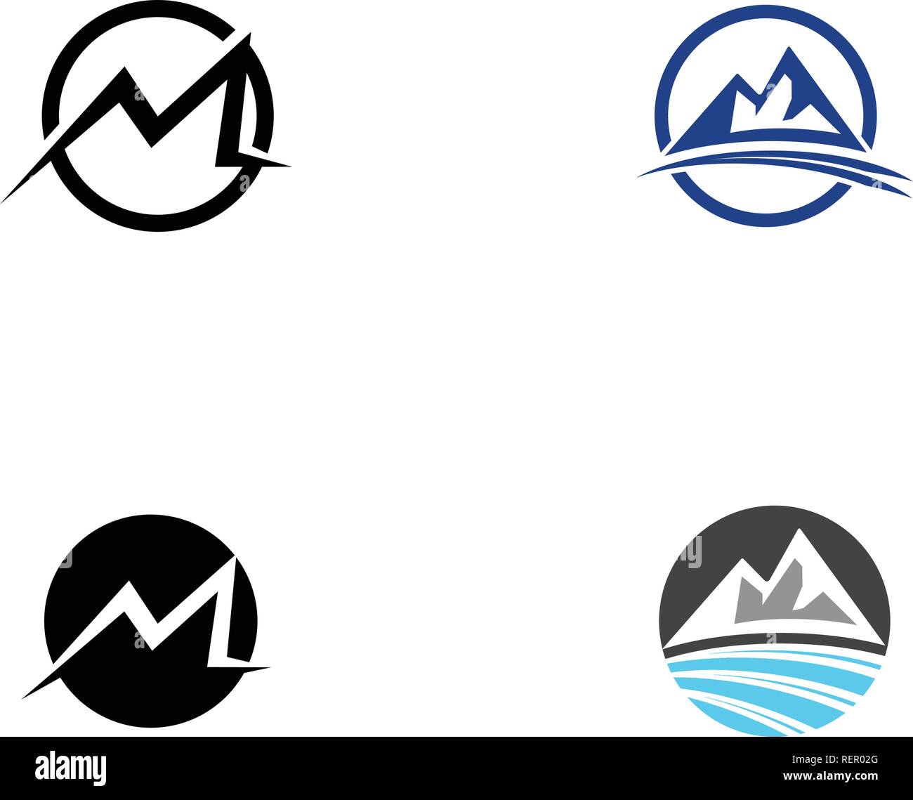 Mountain logo and symbol vector Stock Vector