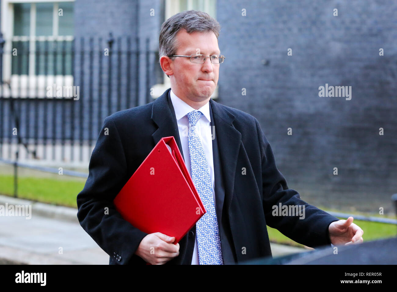 Jeremy Wright QC  - Culture Secretary is seen departing from No 10 Downing Street after attending the weekly Cabinet Meeting. Stock Photo