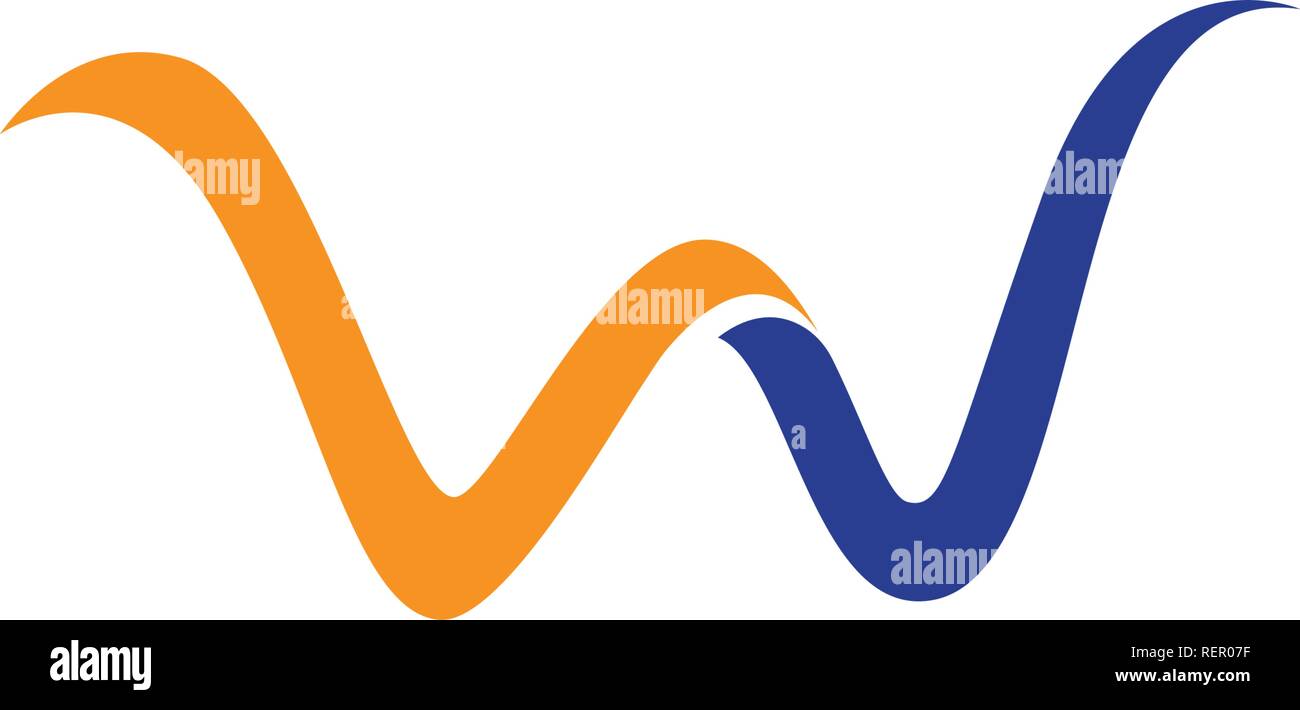 W logo and vector illustration Stock Vector Image & Art - Alamy