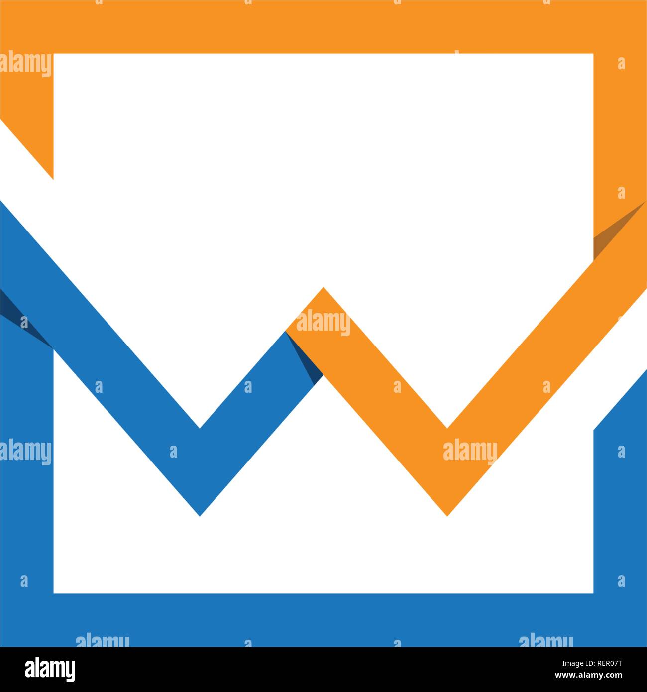 W logo and vector illustration Stock Vector Image & Art - Alamy