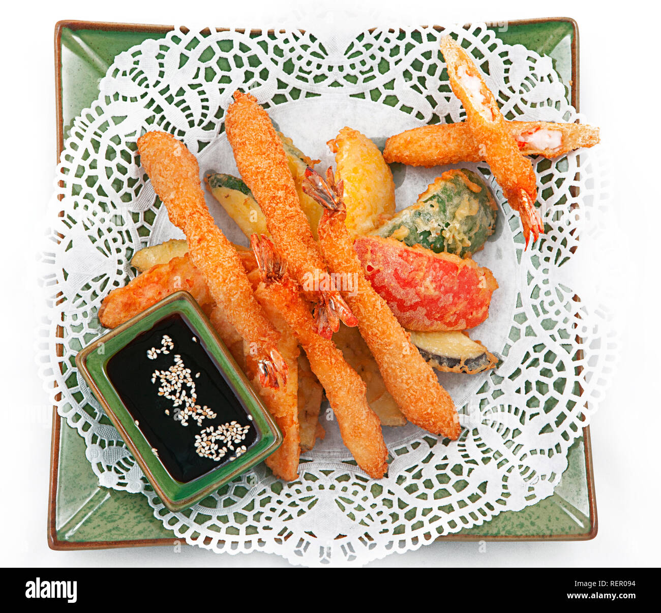 Fried king prawns with soy sauce Stock Photo Alamy