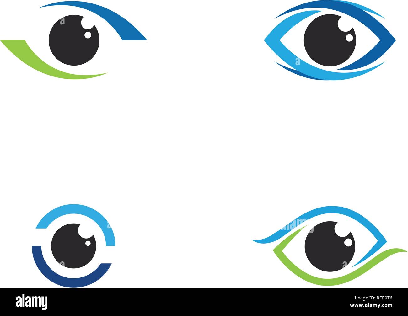 Eye care logo and symbols template vector icons app Stock Vector Image ...
