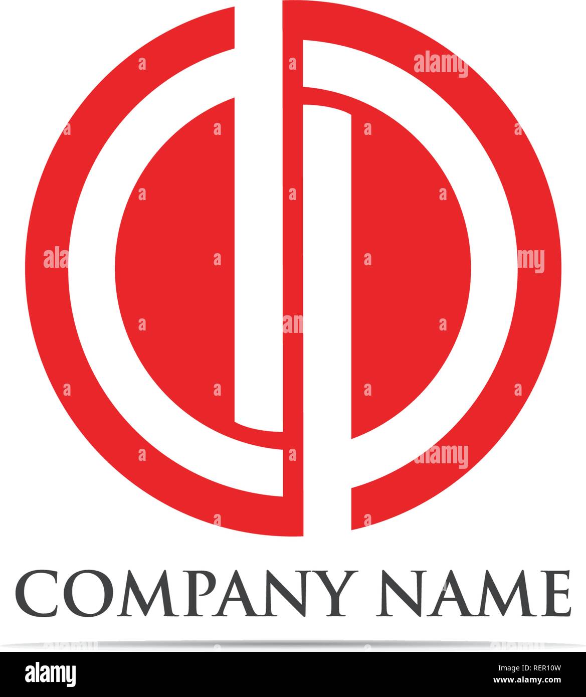 vortex circle logo and symbols template icons Stock Vector