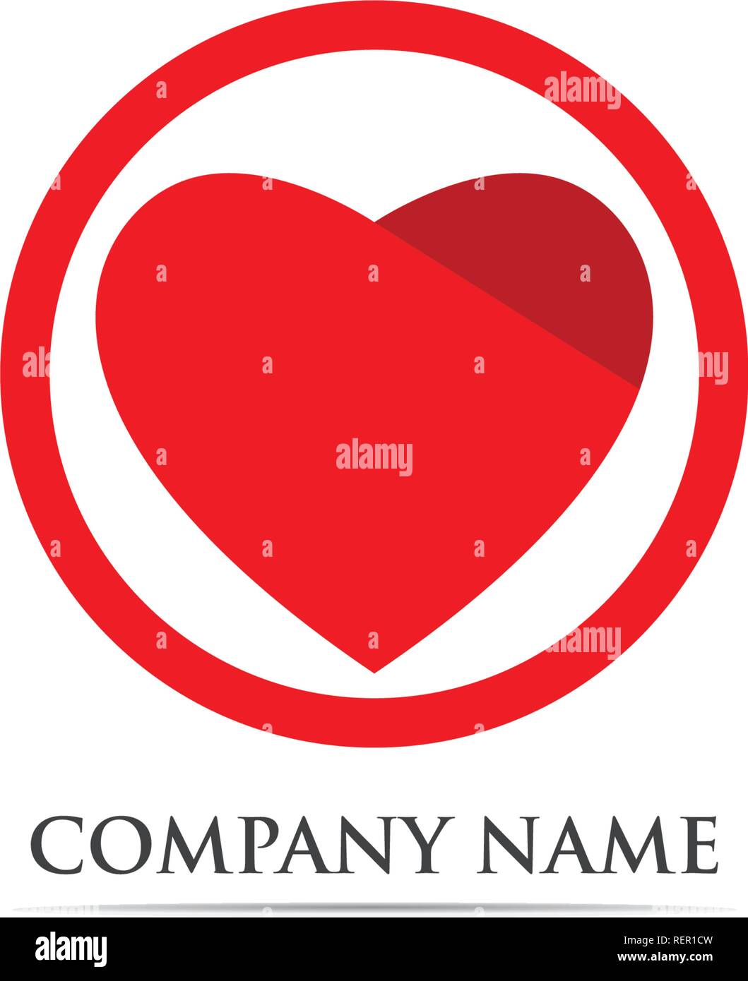 Love heart red logo and symbol Stock Vector Image & Art Alamy