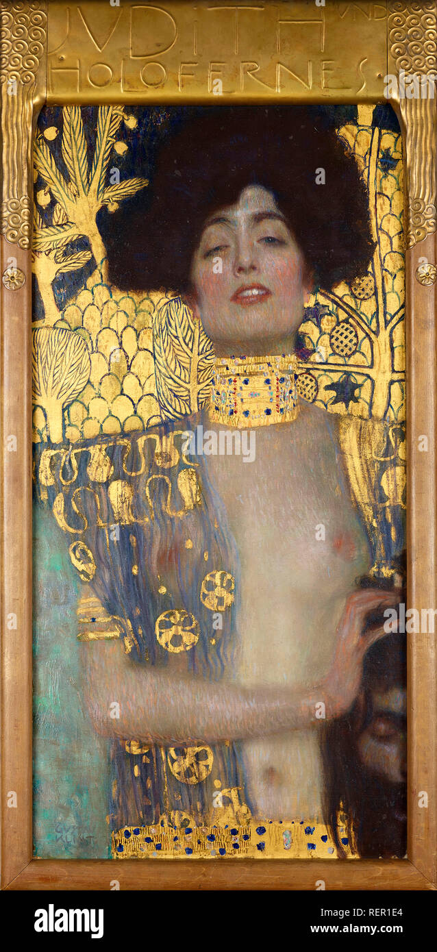 Judith and the Head of Holofernes, also known as Judith I by Gustav Klimt Stock Photo