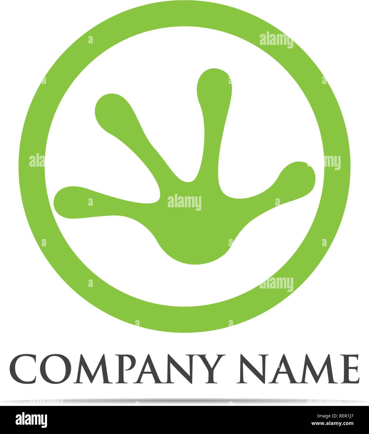 Frog logo vector illustration Stock Vector