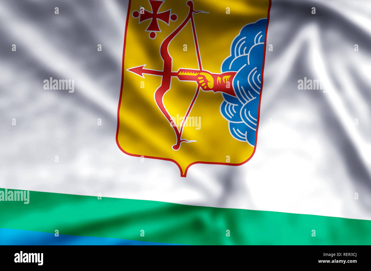 Kirov stylish waving and closeup flag illustration. Perfect for ...
