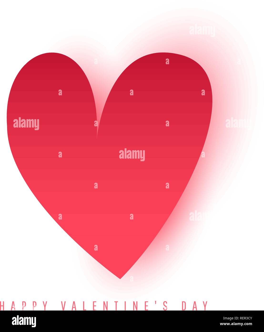 The red Heart shapes on white background. Love concept Stock Vector ...