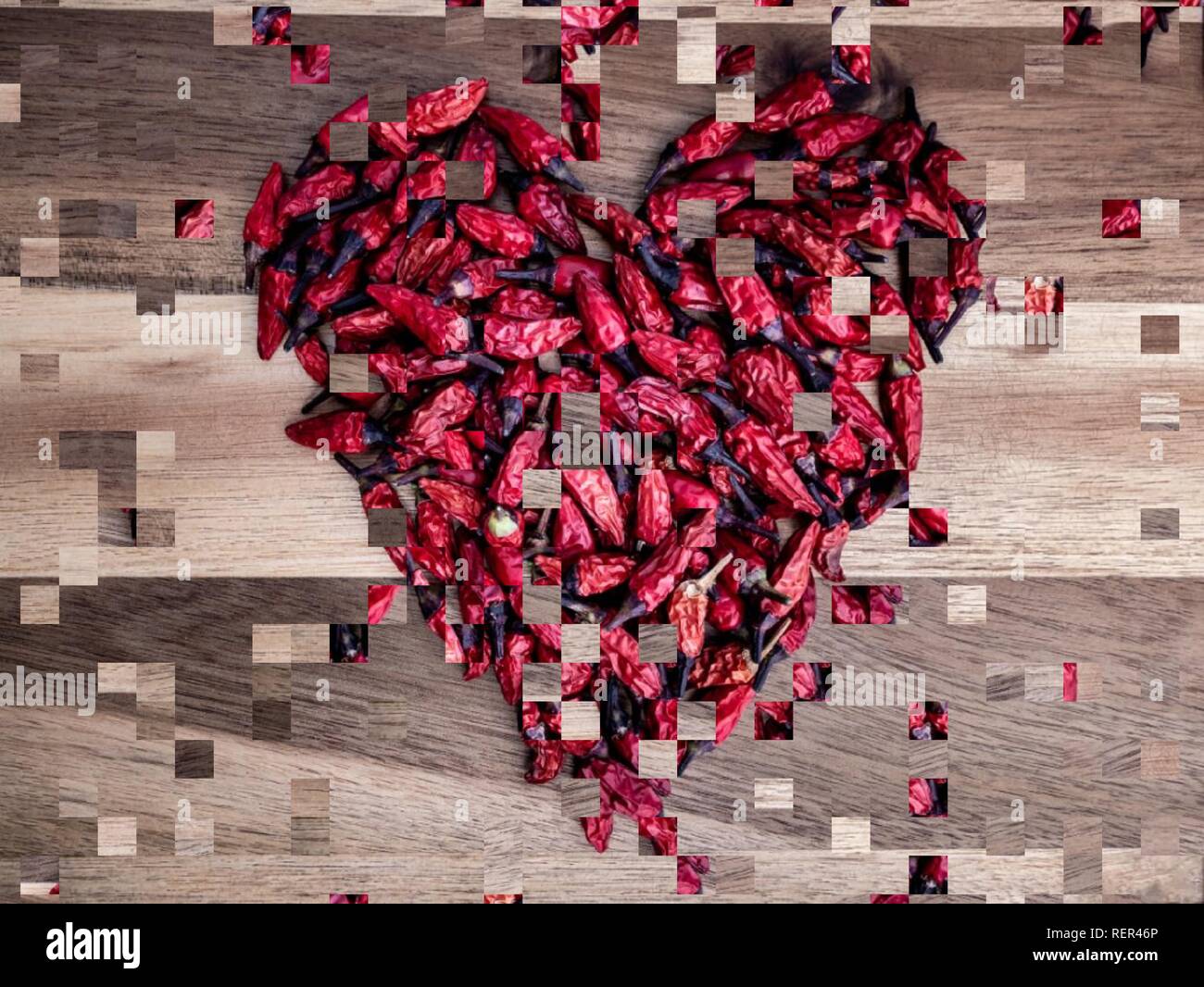 Graphic image of red heart design abstract background Stock Photo - Alamy