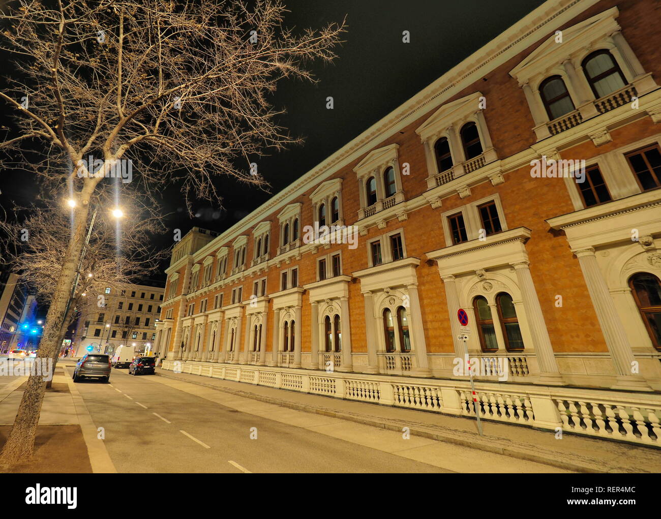 City of Vienna during a January night Stock Photo
