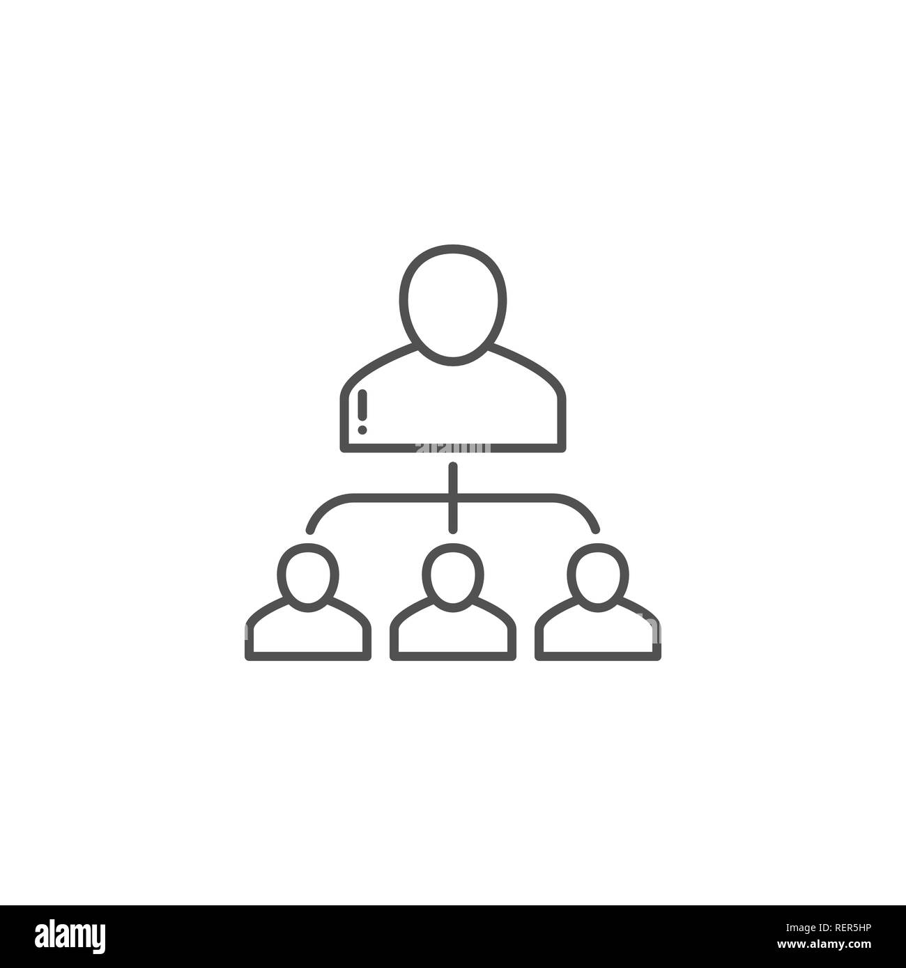 Subordination Related Vector Line Icon Stock Vector Image & Art - Alamy
