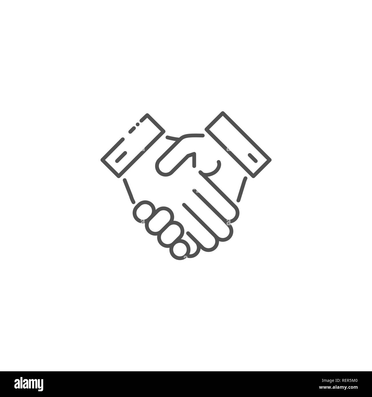 Handshake Related Vector Line Icon Stock Vector Image & Art - Alamy