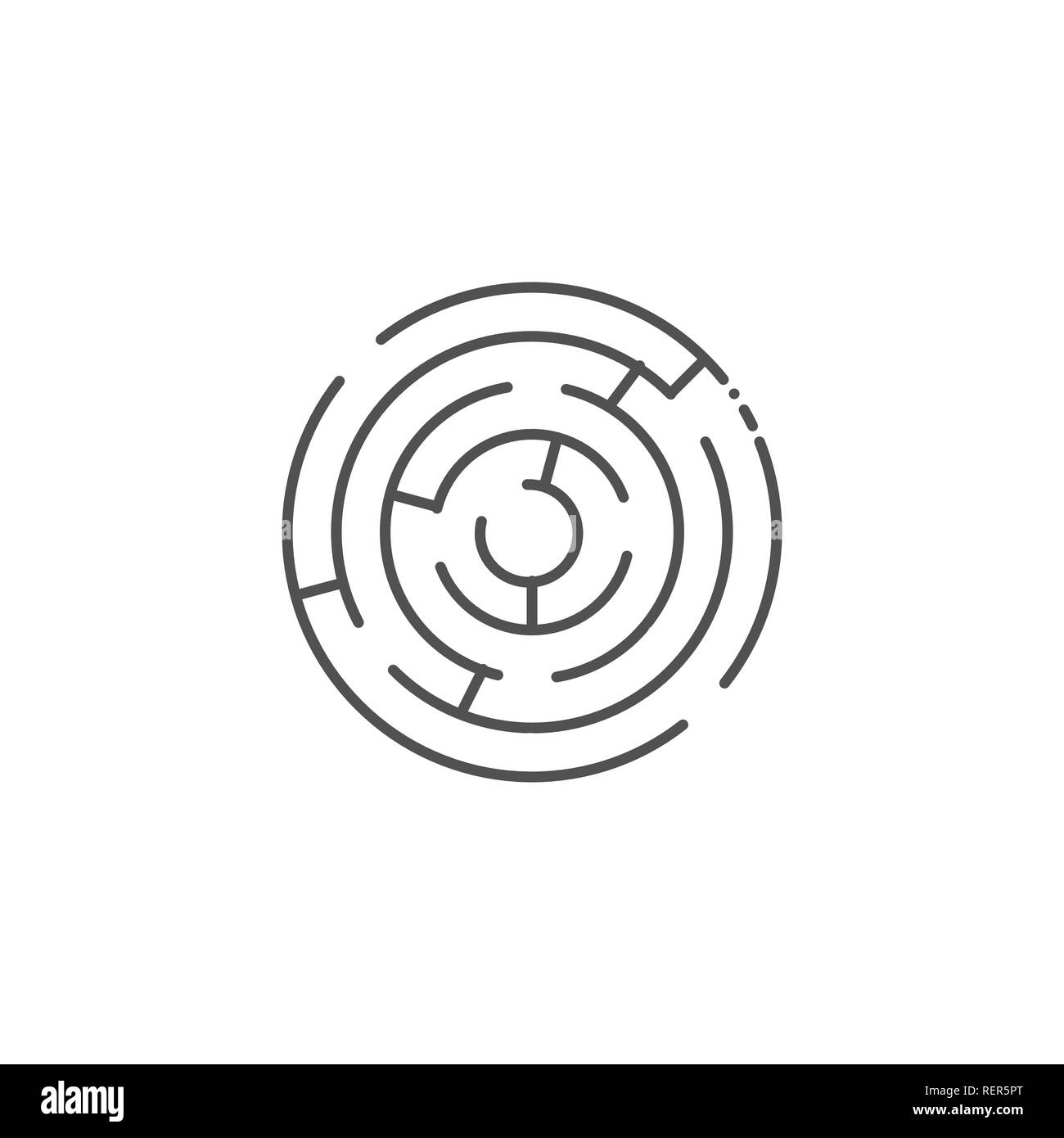 Abstract labyrinth simple flat Cut Out Stock Images & Pictures - Alamy