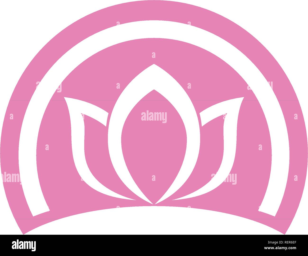 Lotus Flower Sign for Wellness, Spa and Yoga. Vector Illustration Stock ...