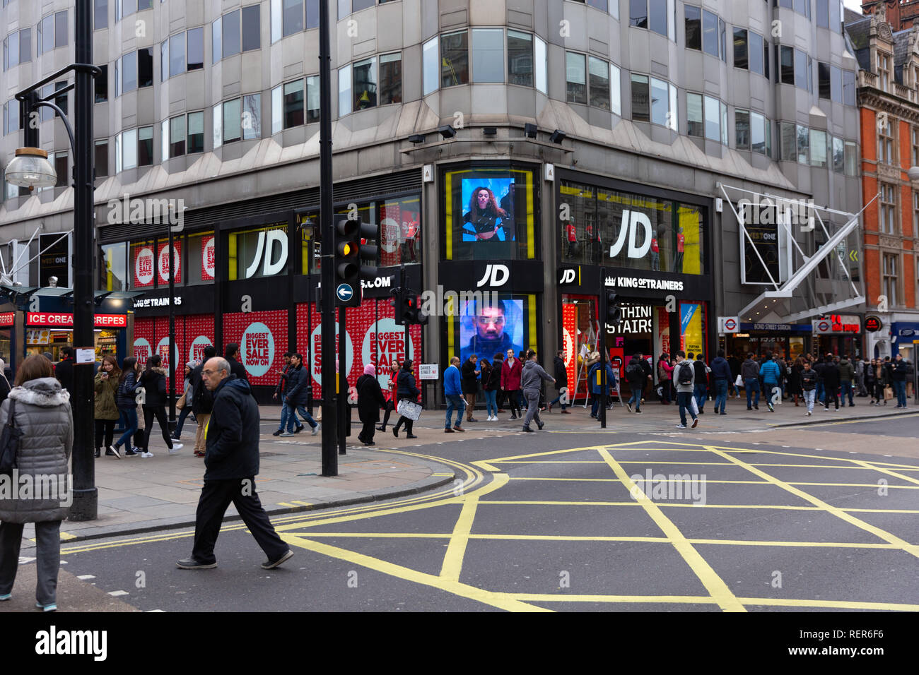 JD Sports, Oxford Street, London Stock Photo Alamy