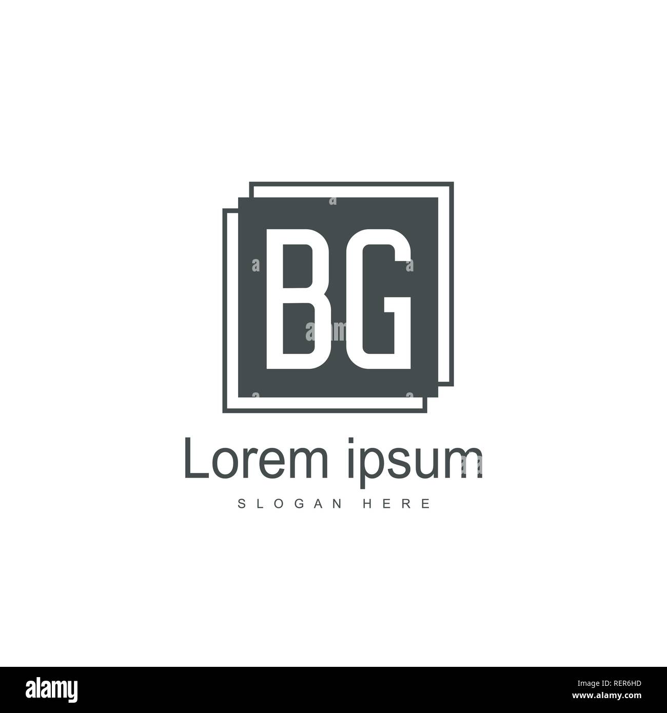 Letter Logo BG Template Vector Design Stock Vector Image & Art - Alamy
