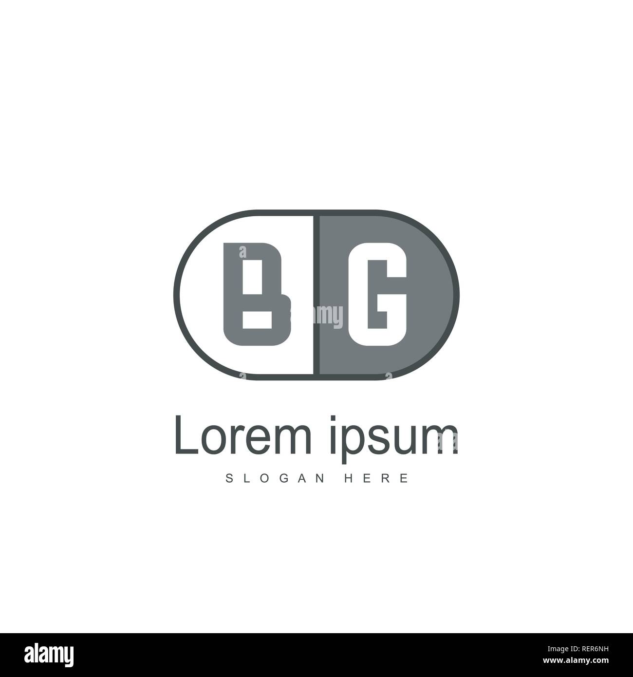 Letter Logo BG Template Vector Design Stock Vector Image & Art - Alamy