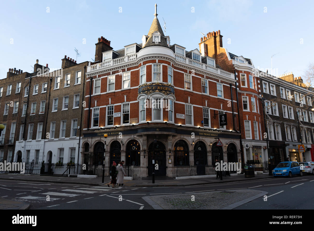 The Prince Regent, Marylebone High Street, London W1 Stock Photo