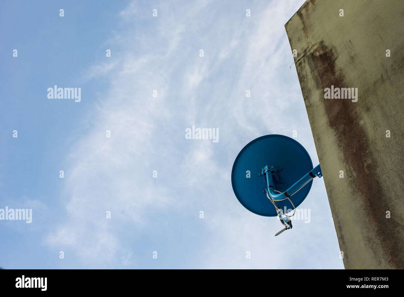 Satellite dishes installed on buildings Stock Photo Alamy