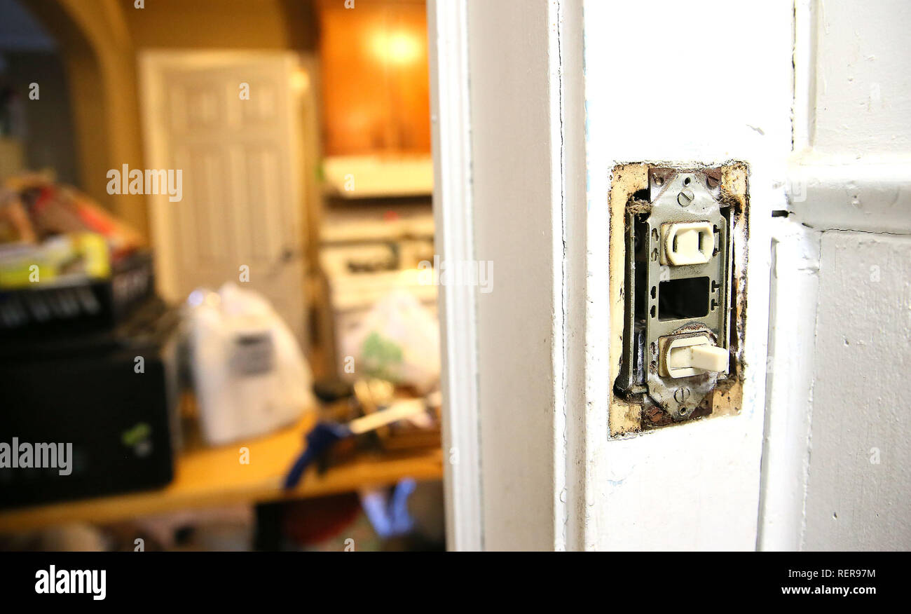 Davenport, Iowa, USA. 8th Jan, 2019. The powder chemical used around