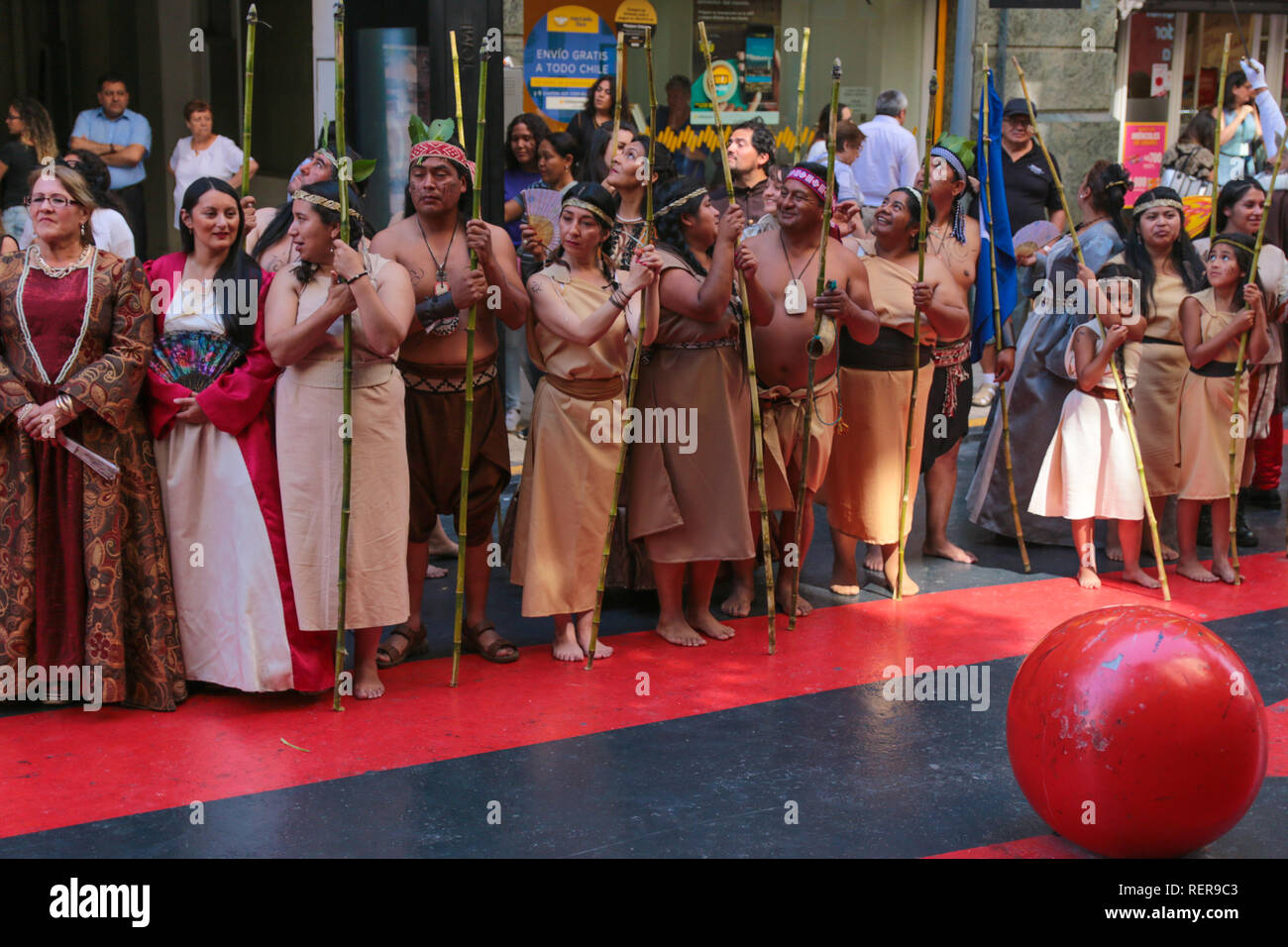 santiago-chile-22-january-2019-descendants-of-the-originally-mapuche