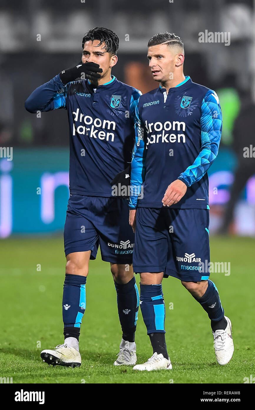 ALKMAAR , 22-01-2019 , AFAS stadion , season 2018 / 2019 , Dutch KNVB Beker  . (Left-right) Vitesse player