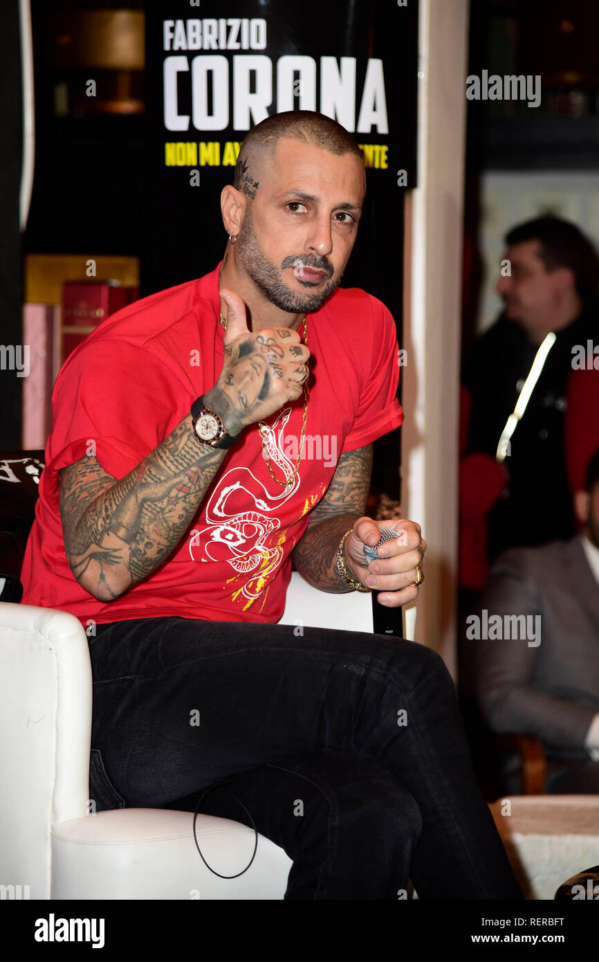 Milan, Italy. 23rd Jan, 2019. Milan Fabrizio Corona presents his book "You  did not do anything" in the picture Credit: Independent Photo Agency/Alamy  Live News Stock Photo - Alamy