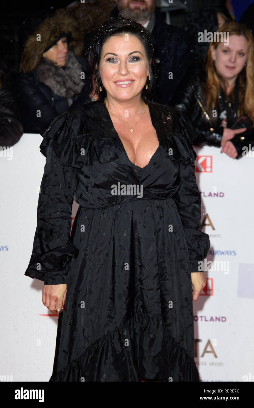 LONDON, UK. January 22, 2019: Jessie Wallace at the National TV Awards