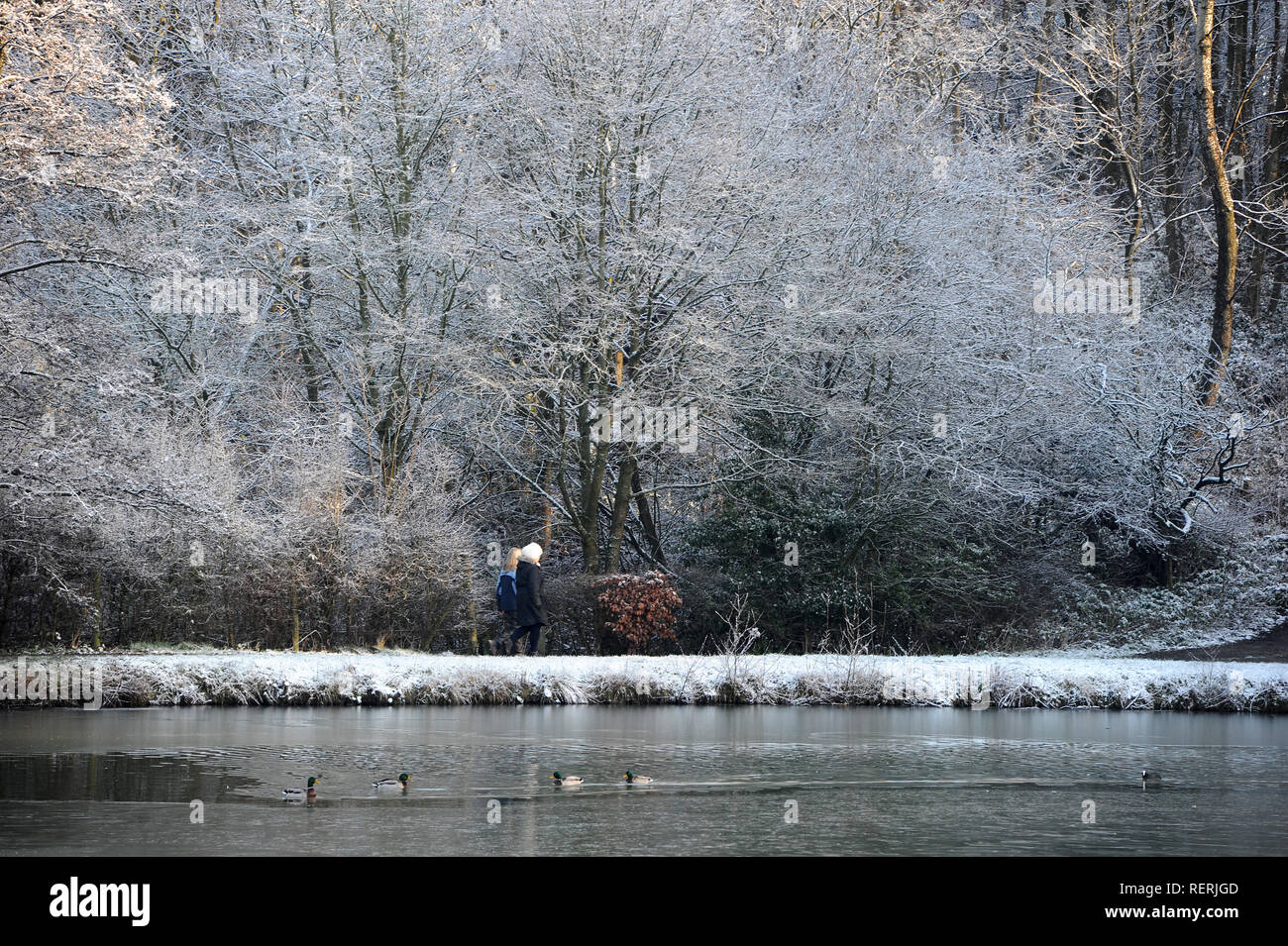 Bolton, Lancashire. 23rd Jan 2019. UK Weather Freezing overnight