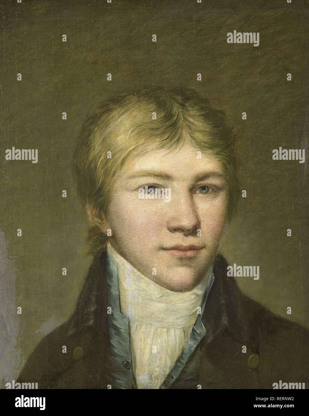 Portrait of Hendrik Arend van den Brink at the Age of Seventeen. Dating: 1800. Measurements: h 46 cm × w 37 cm; d 7.1 cm. Museum: Rijksmuseum, Amsterdam. Author: Benjamin Wolff. Stock Photo
