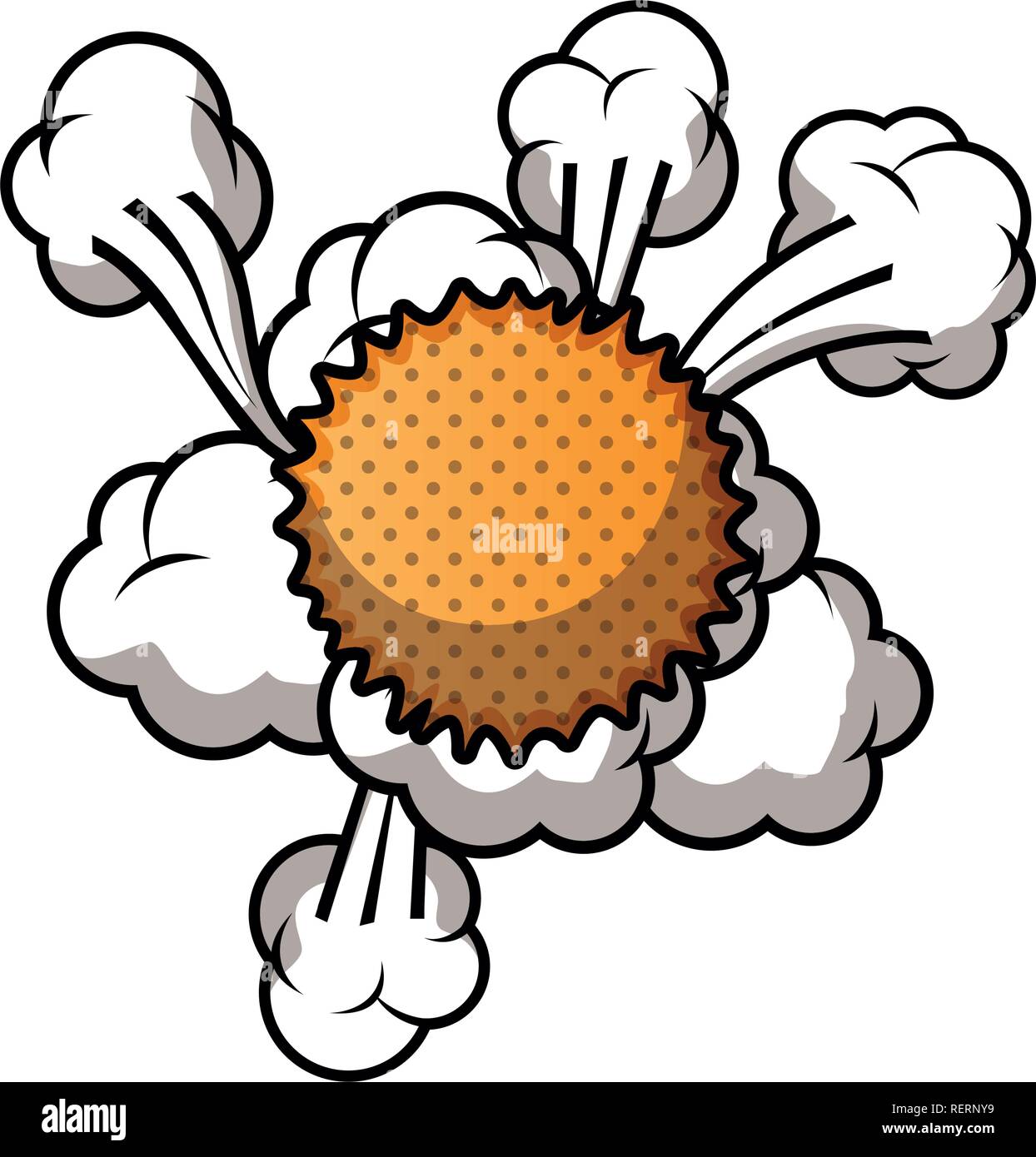 speech bubble with cloud of comic isolated icon Stock Vector Image ...